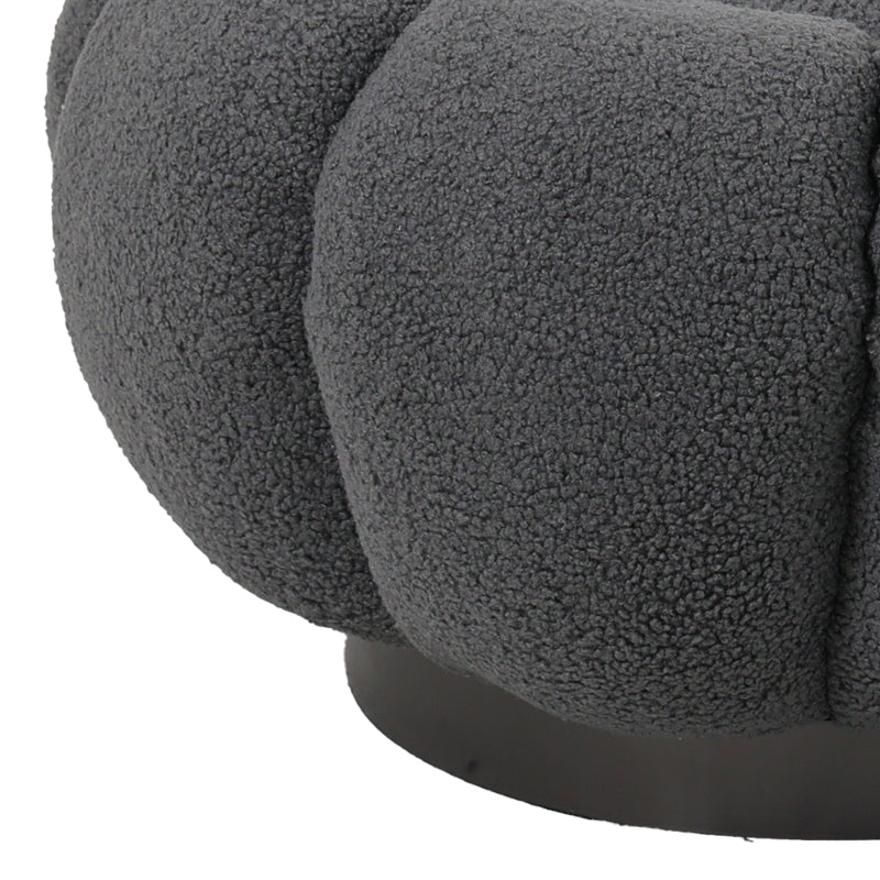 Taburet Nester, boucle, D60x31 cm - Gri