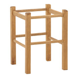 Taburet Oligor din lemn de fag solid finisaj, nuc, 34x34x47 cm