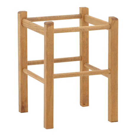 Taburet Oligor din lemn de fag solid finisaj, nuc, 34x34x47 cm