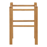Taburet Oligor din lemn de fag solid finisaj, nuc, 34x34x47 cm