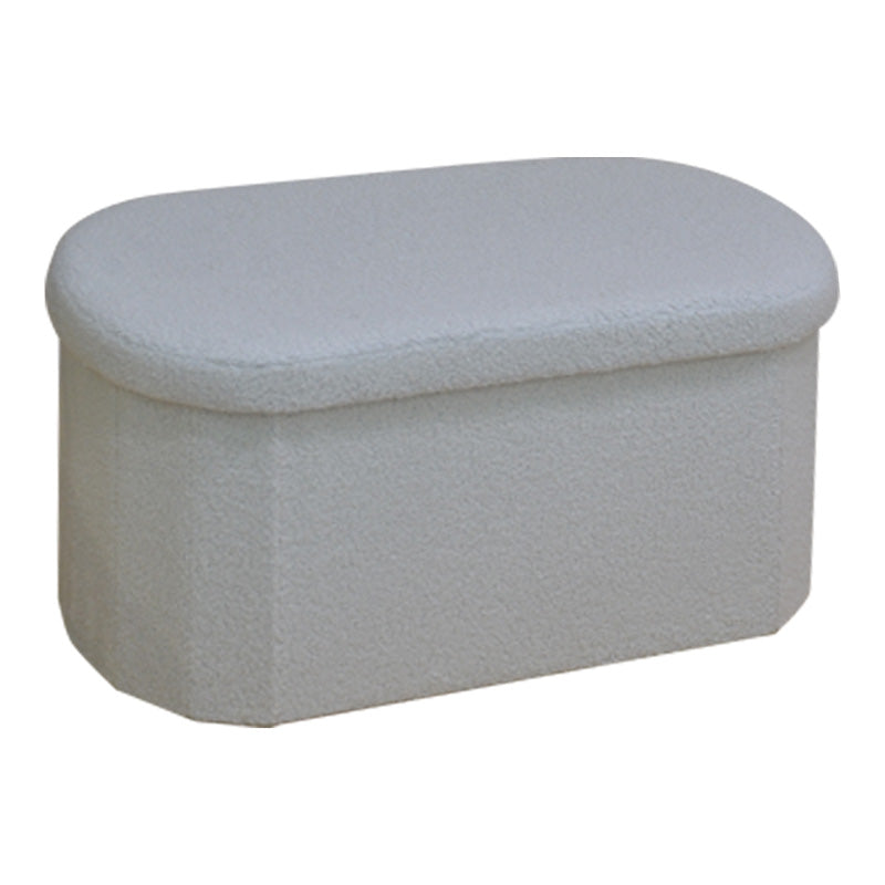 Taburet Otto cu spatiu de depozitare, Boucle Ivory, Bej, 76x38x38 cm
