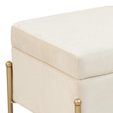 Taburet cu spatiu depozitare Panton  40x40x37 cm - Crem