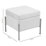 Taburet cu spatiu depozitare Panton  40x40x37 cm - Crem