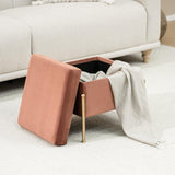 Taburet cu spatiu depozitare Panton  40x40x37 cm - Roz