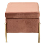 Taburet cu spatiu depozitare Panton  40x40x37 cm - Roz