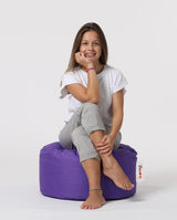 Taburet puf, Round Pouf, Ferndale, impermeabil, Garden Pouffe, 55x55x30 cm - Violet