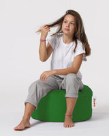 Taburet puf, Round Pouf, Ferndale, impermeabil, Garden Pouffe, 55x55x30 cm - Verde