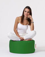 Taburet puf, Round Pouf, Ferndale, impermeabil, Garden Pouffe, 55x55x30 cm - Verde