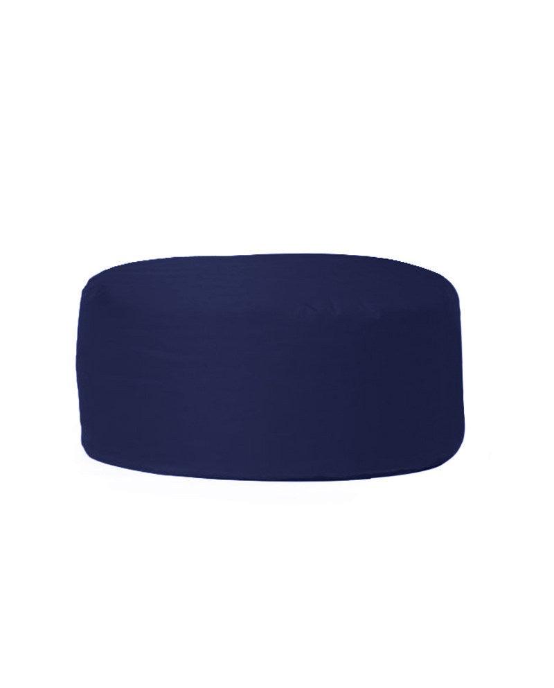 Taburet puf, Round Pouf, Ferndale, impermeabil, Garden Pouffe, 55x55x30 cm - Albastru inchis