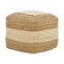 Taburet puf Sofian bej 100% iuta, 40x40x40 cm
