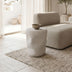 Taburet Stool Ardin, Alb - Ecru, 40x50 cm
