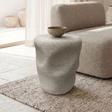 Taburet Stool Ardin, Alb - Ecru, 40x50 cm - Ecru