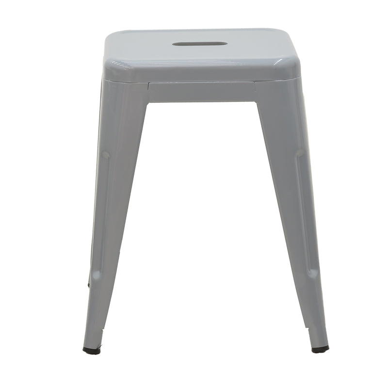 Taburet Utopia metal, mat, Diverse culori, 30x45x30 cm - Gri Deschis
