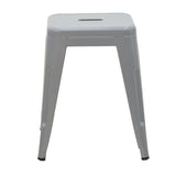 Taburet Utopia metal, mat, Diverse culori, 30x45x30 cm - Gri Deschis