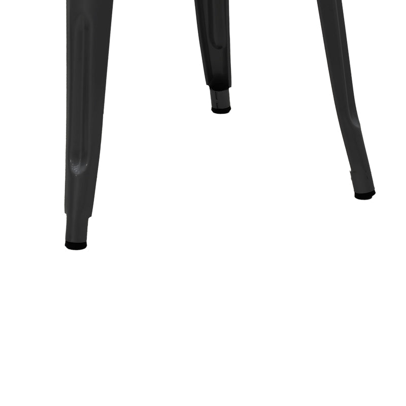 Taburet Utopia metal, mat, Diverse culori, 30x45x30 cm - Negru