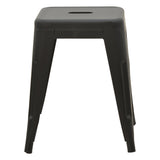 Taburet Utopia metal, mat, Diverse culori, 30x45x30 cm - NegruMat