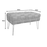 Taburet Wenzo, Catifea, Diverse culori, 82x43x46 cm - Bej