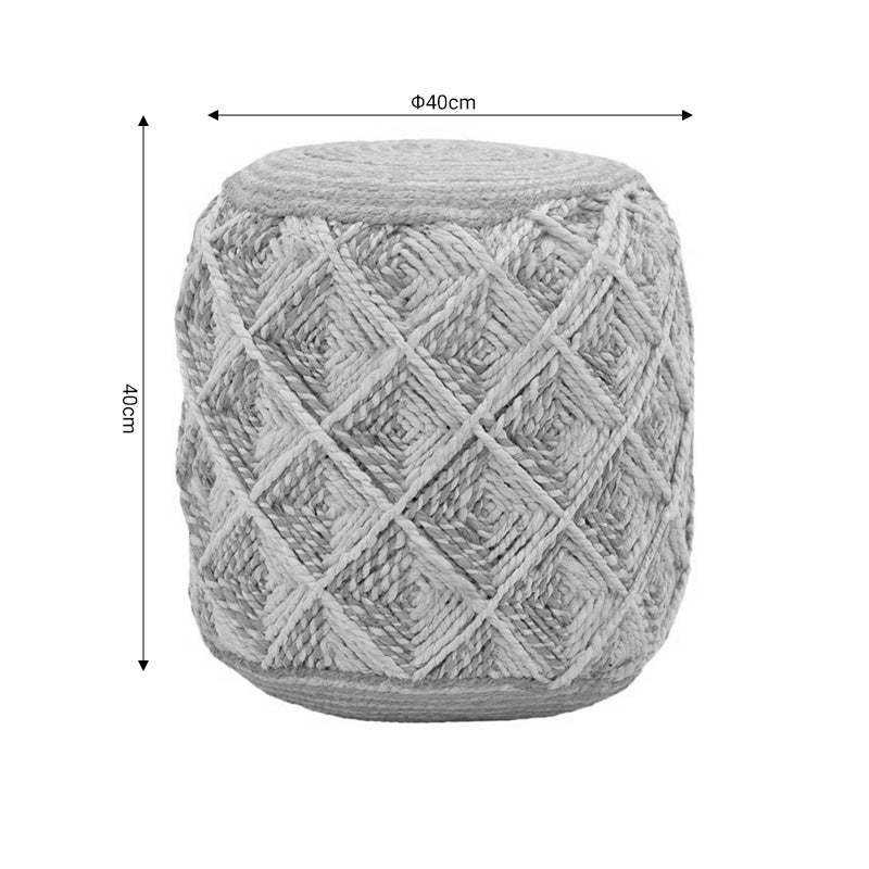 Taburet Yton bej 100% iuta, 40x40x40 cm