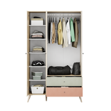 Dulap Haine TGR-933-FX-3 Home Collection® Tiffany, 3 usi, 2 sertare, Multicolor, 121x200x54 cm