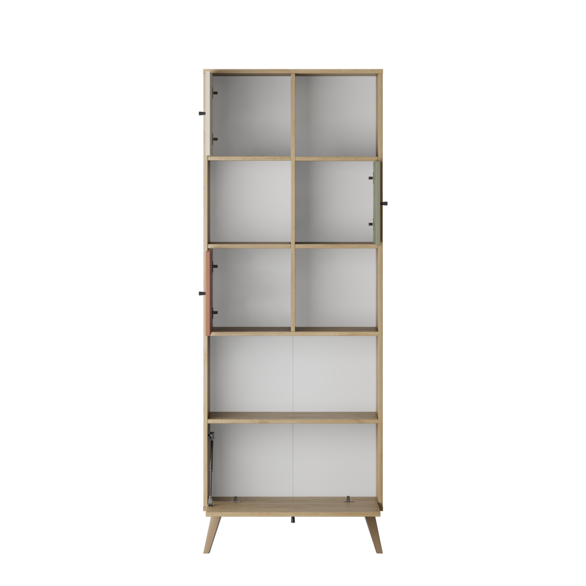 Biblioteca TKT-940-FX-1 Home Collection® Tiffany, 4 usi si 4 rafturi, Multicolor, 67x181x30 cm