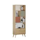 Biblioteca TKT-940-FX-1 Home Collection® Tiffany, 4 usi si 4 rafturi, Multicolor, 67x181x30 cm