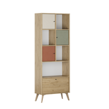 Biblioteca TKT-940-FX-1 Home Collection® Tiffany, 4 usi si 4 rafturi, Multicolor, 67x181x30 cm