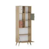Biblioteca TKT-940-FX-1 Home Collection® Tiffany, 4 usi si 4 rafturi, Multicolor, 67x181x30 cm