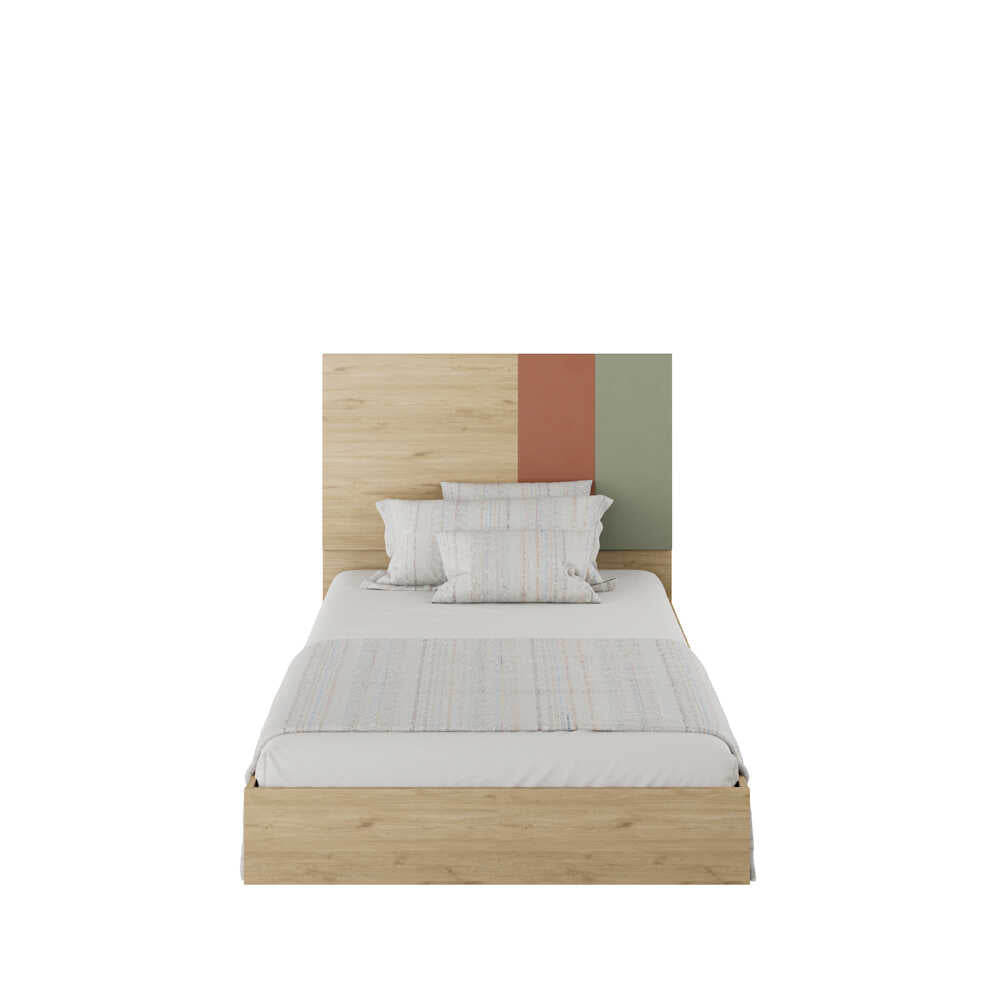 Pat de o persoană TKR-910-FX-2 Home Collection® Tiffany, Multicolor, 107x110x205 cm