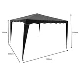 Umbrela de gradina Gazebo, Bej - Antracit, 300x300x250 cm - Antracit