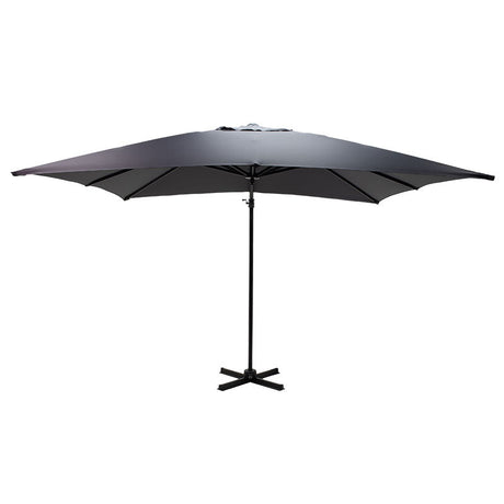 Umbrela de gradina suspendata cu rotatie de 360 de grade Raffaella aluminiu, antracit, 3x3 m