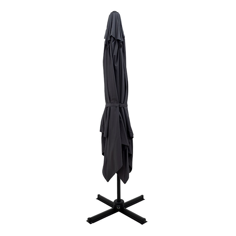 Umbrela de gradina suspendata cu rotatie de 360 de grade Raffaella aluminiu, antracit, 3x3 m