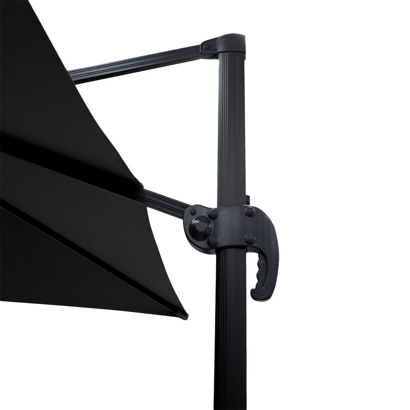 Umbrela de gradina suspendata cu rotatie de 360 de grade Raffaella aluminiu, antracit, 3x3 m