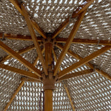 Umbrela profesionala Renny bej macrame - lemn de fag Ö2.5me, 250x250x255 cm