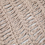 Umbrire de grădină Shelto macrame poly-cotton nuanță net în bej nuanță, 200x200x27 cm