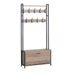 Unitate de intrare Ventoria, Stejar cu metal, negru, 84x30x182 cm