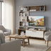 Unitate TV cu funcție de depozitare Jasper, Lemn, Nuc, 151x37x169 cm