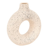 Vaza ceramica Circkly, Alb-Negru, 27x9x30 cm