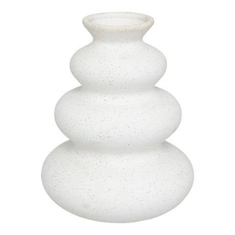 Vaza ceramica Delfar, Alb, 18x18x20 cm