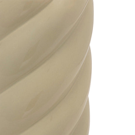 Vaza ceramica Dermel, Bej, 12x12x25 cm