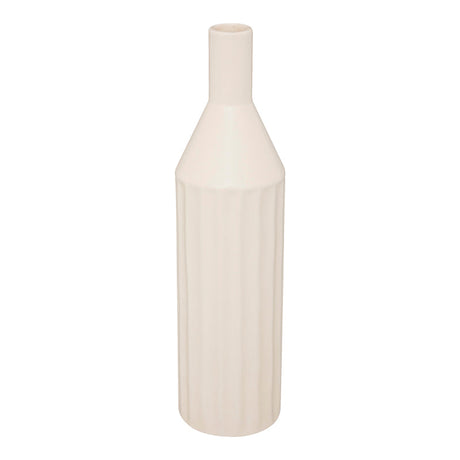 Vaza ceramica Drego, Bej, 8x8x30 cm