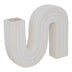 Vaza ceramica Snaky, Alb, 25x5x21 cm