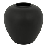 Vază decorativă ceramică Derbe, negru, 22x24 cm