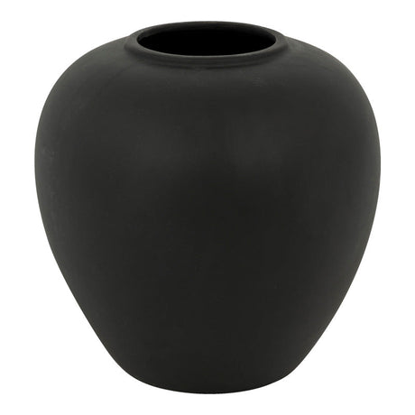 Vază decorativă ceramică Derbe, negru, 22x24 cm