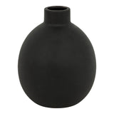 Vază decorativă ceramică Rianzo, Negru, 14x18 cm