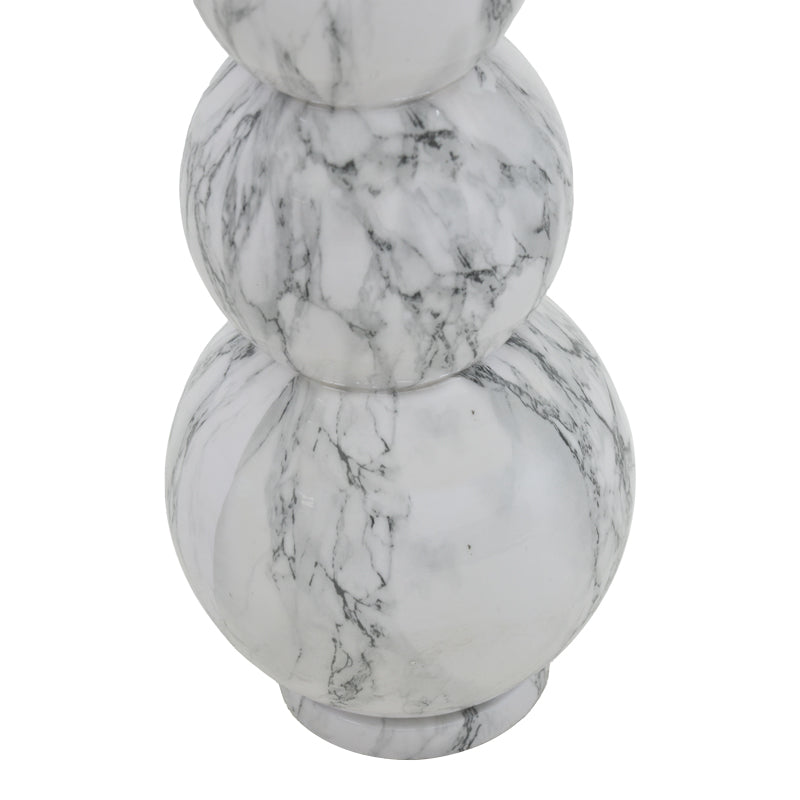Vaza Lopel metal negru, aurie, 26x26x87 cm