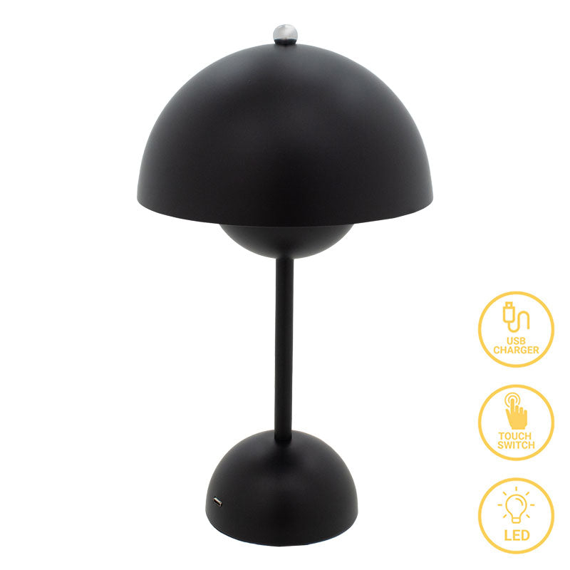 Veioza Creative LED, Alb - Negru, D18x30 cm - Veioza Creative LED, Alb - Negru, D18x30 cm - 009-000112