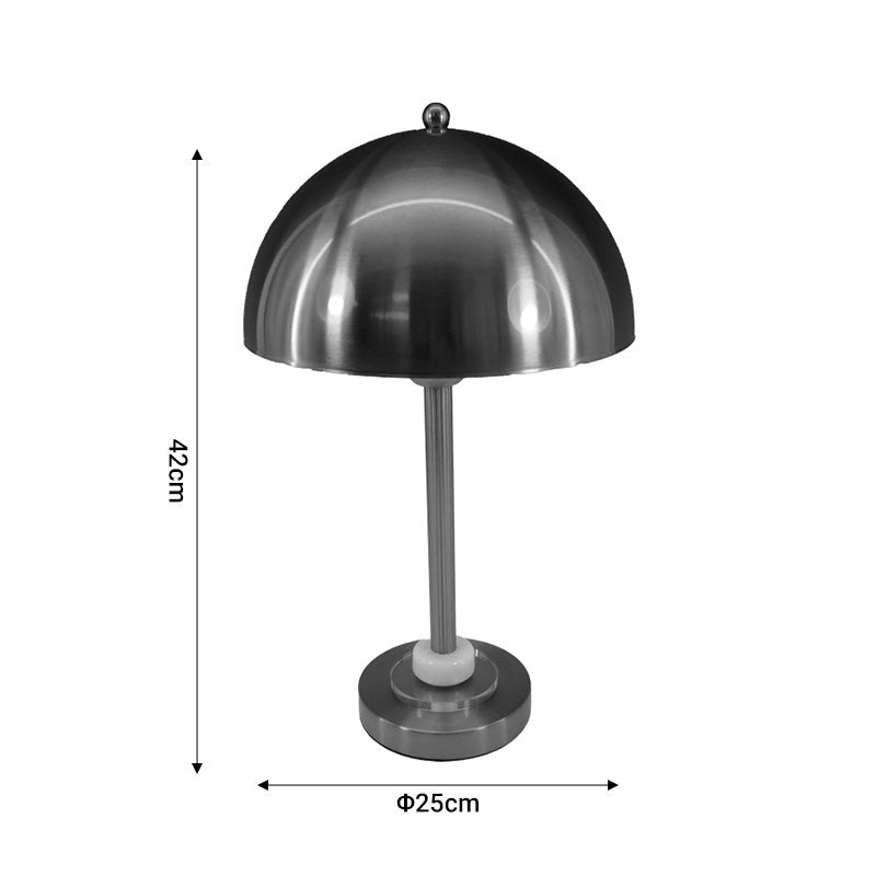 Veioza Lustrous metal, Argintiu - Auriu, 25x25x42 cm - Auriu