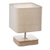 Veioza Sand lemn metal, Natur, 15x15x21 cm