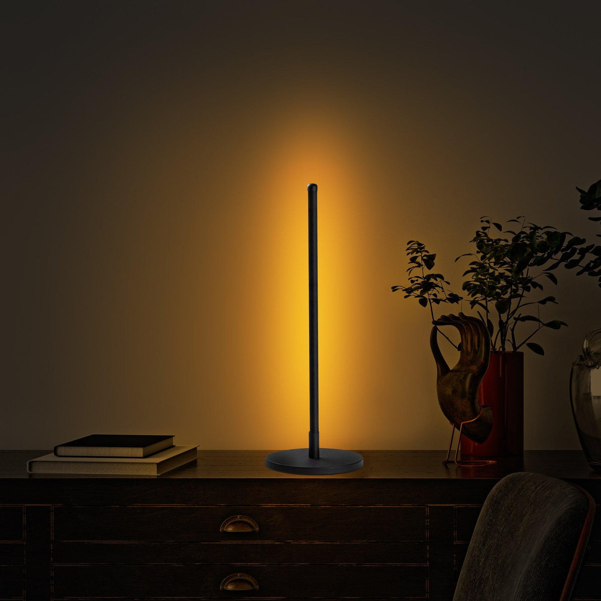 Veioză Stick 13315, 18x18x51 cm - Negru
