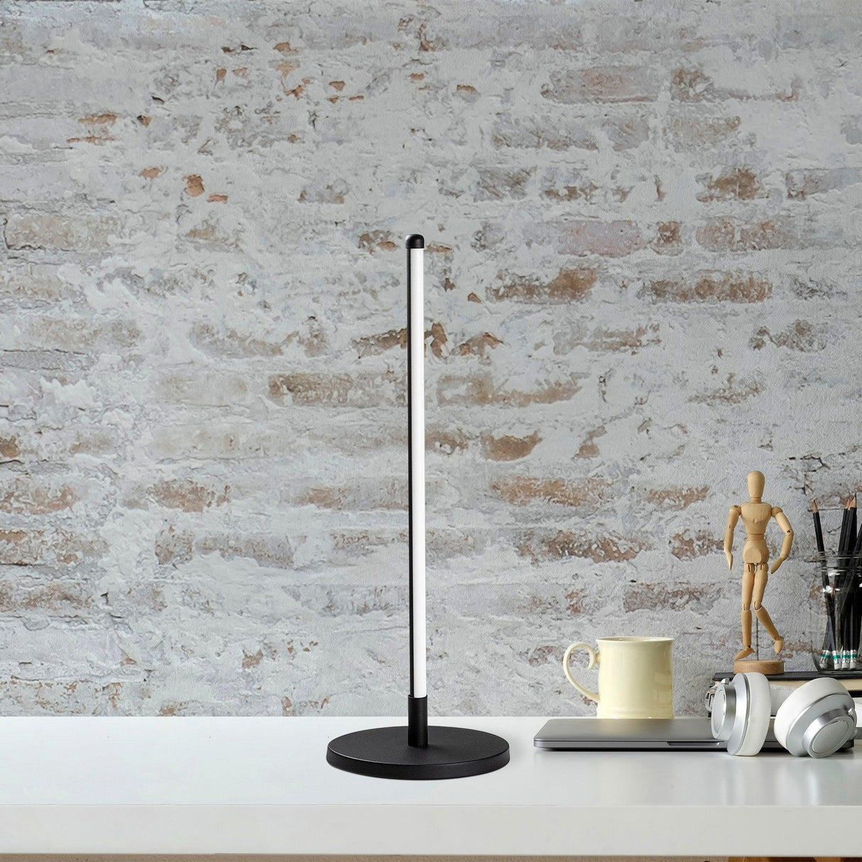 Veioză Stick 13315, 18x18x51 cm - Negru